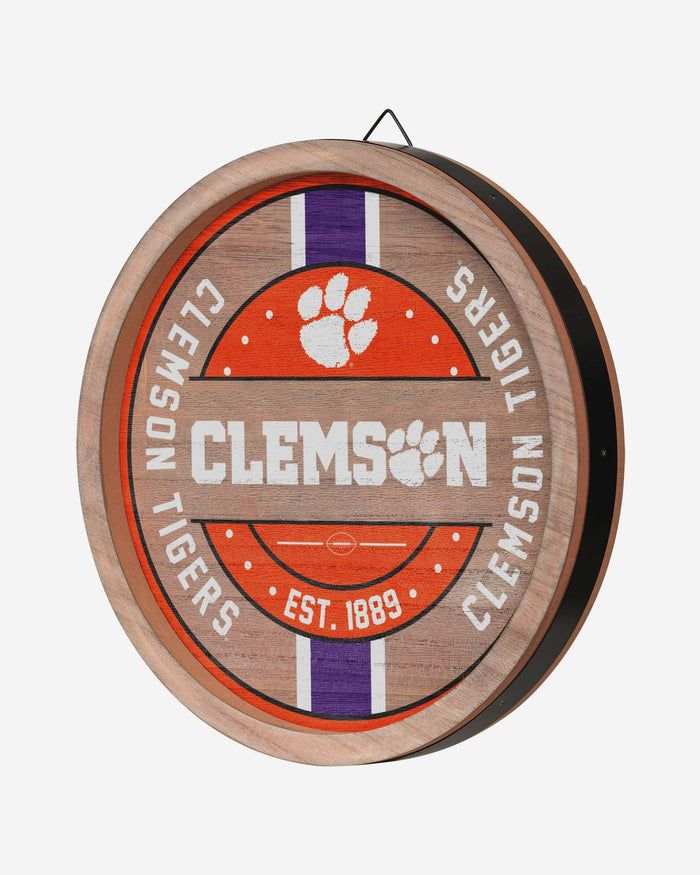 Clemson Tigers Wooden Barrel Sign FOCO - FOCO.com