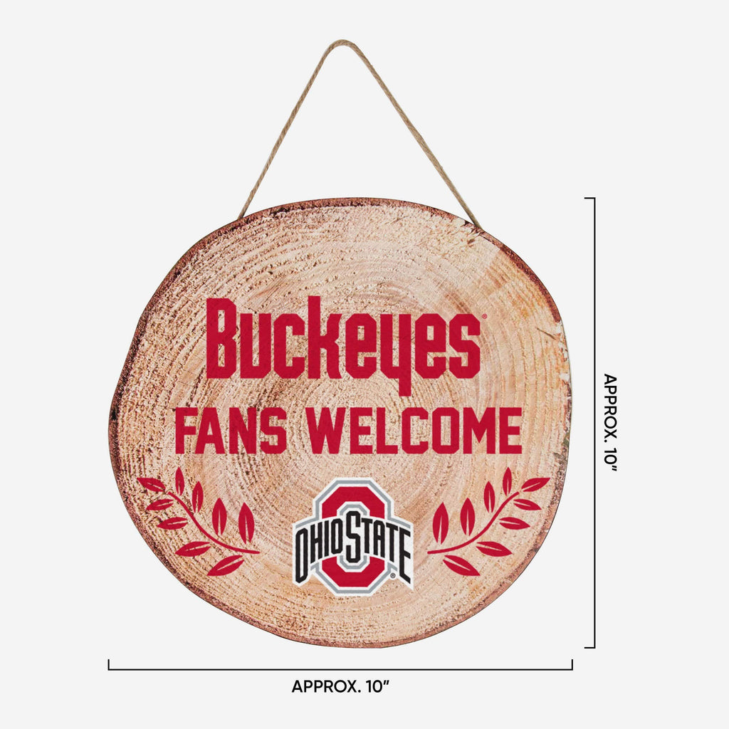 Ohio State Buckeyes Wood Stump Sign FOCO