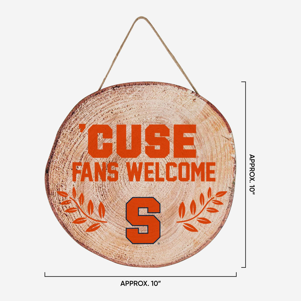 Syracuse Orange Wood Stump Sign FOCO