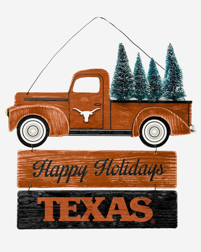 Texas Longhorns Wooden Truck With Tree Sign FOCO - FOCO.com