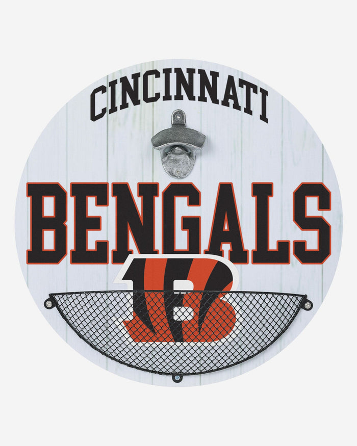 Cincinnati Bengals Bottle Opener Cap Catcher Wall Sign FOCO - FOCO.com