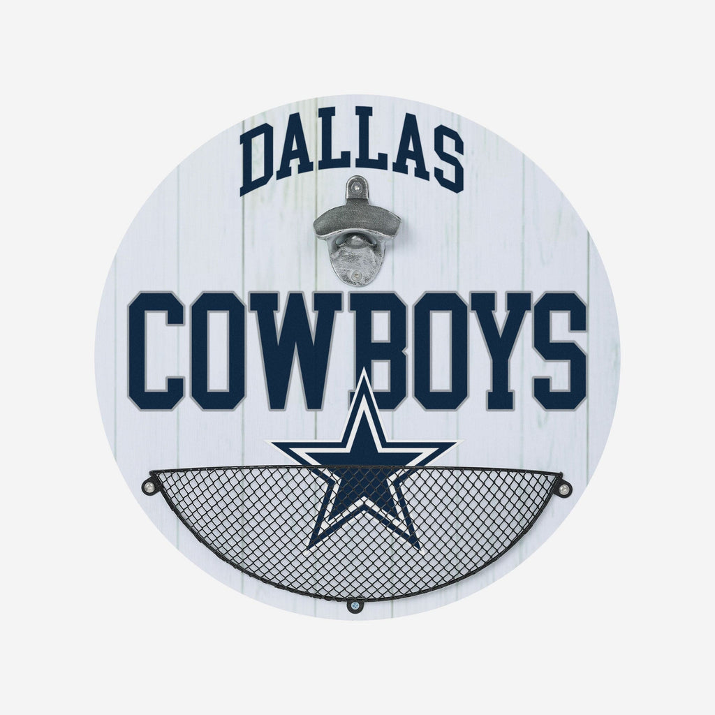 Dallas Cowboys Bottle Opener Cap Catcher Wall Sign FOCO - FOCO.com