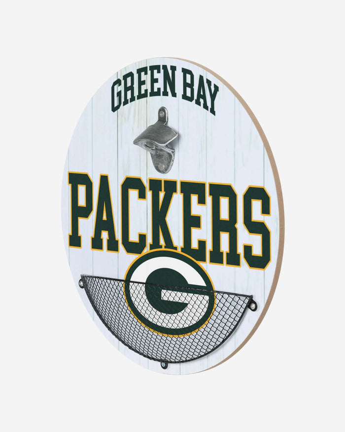 Green Bay Packers Bottle Opener Cap Catcher Wall Sign FOCO - FOCO.com