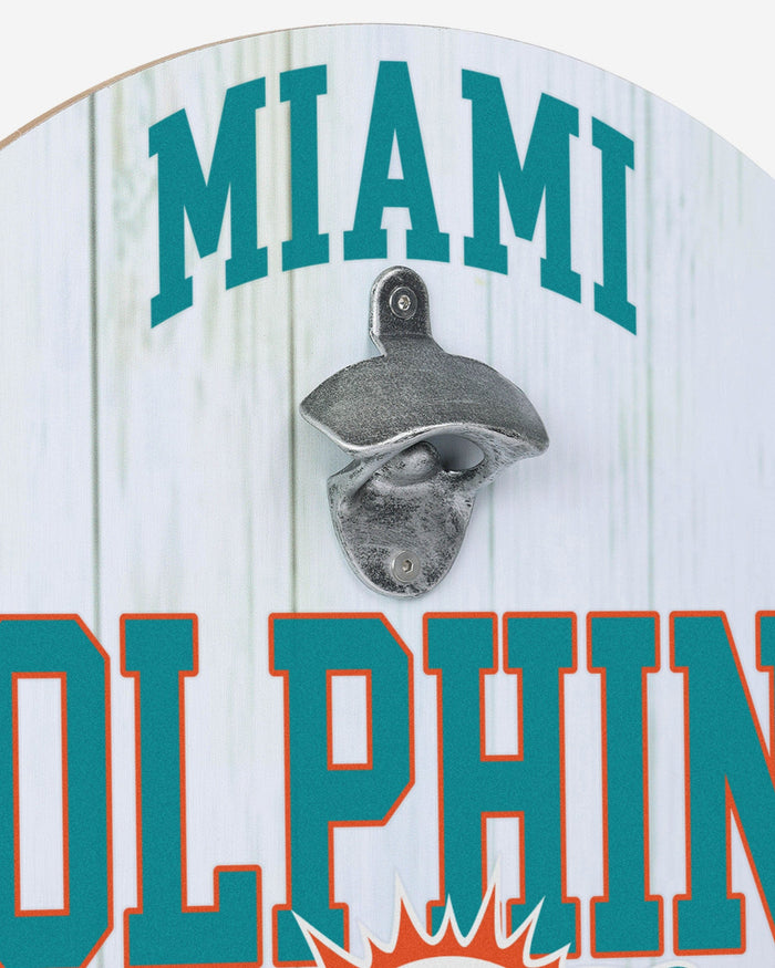 Miami Dolphins Bottle Opener Cap Catcher Wall Sign FOCO - FOCO.com