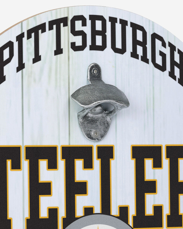 Pittsburgh Steelers Bottle Opener Cap Catcher Wall Sign FOCO - FOCO.com