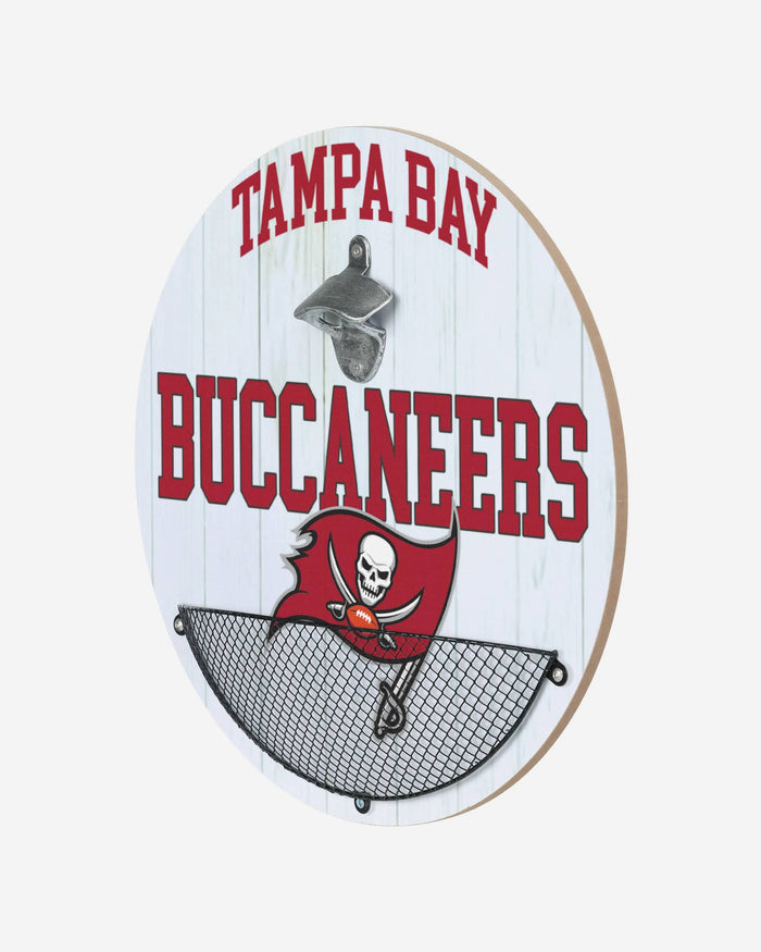 Tampa Bay Buccaneers Bottle Opener Cap Catcher Wall Sign FOCO - FOCO.com