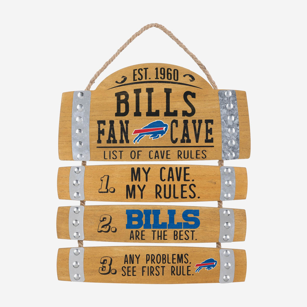 Buffalo Bills Barrel Slat Mancave Sign FOCO - FOCO.com