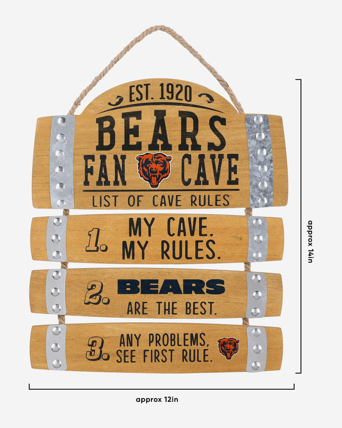 Chicago Bears Barrel Slat Mancave Sign FOCO - FOCO.com