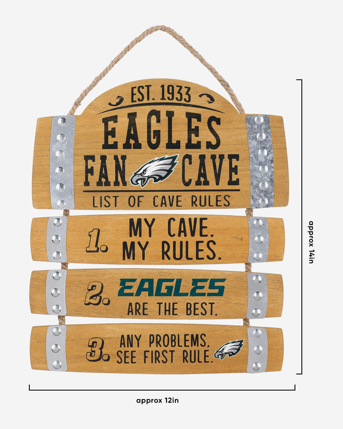Philadelphia Eagles Barrel Slat Mancave Sign FOCO - FOCO.com