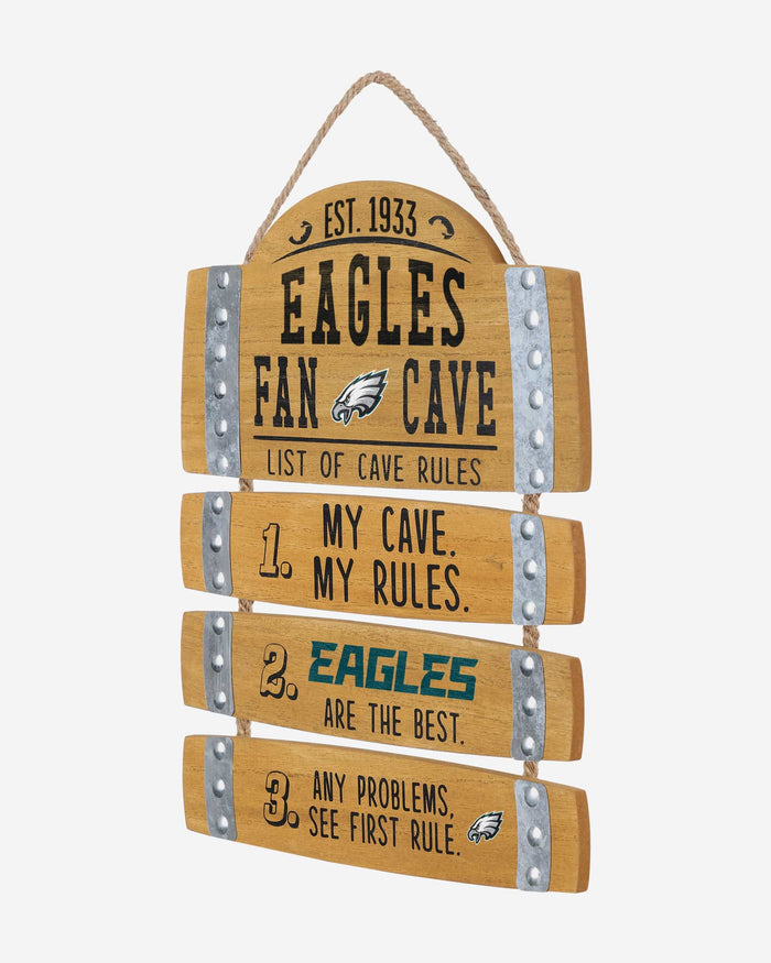 Philadelphia Eagles Barrel Slat Mancave Sign FOCO - FOCO.com