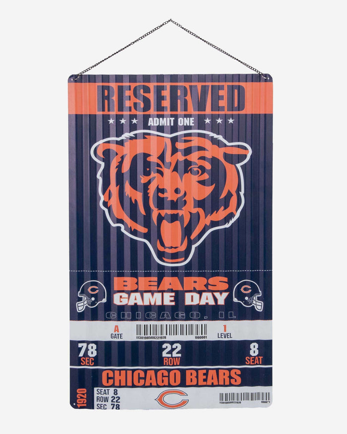 Chicago Bears Corrugated Metal Wall Sign FOCO - FOCO.com