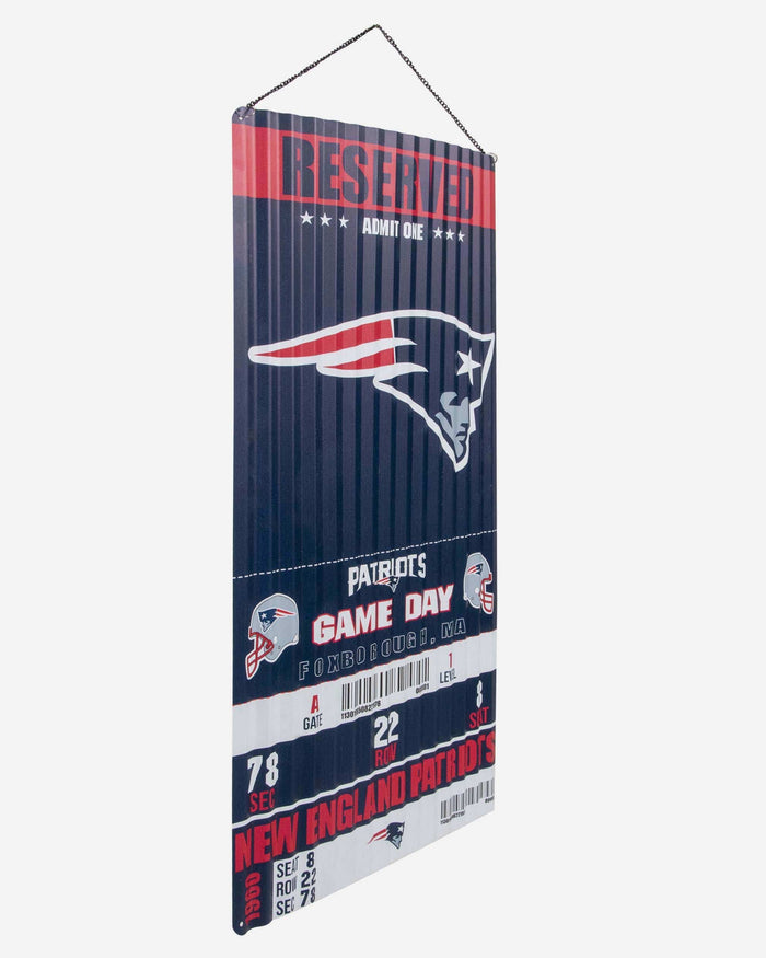 New England Patriots Corrugated Metal Wall Sign FOCO - FOCO.com