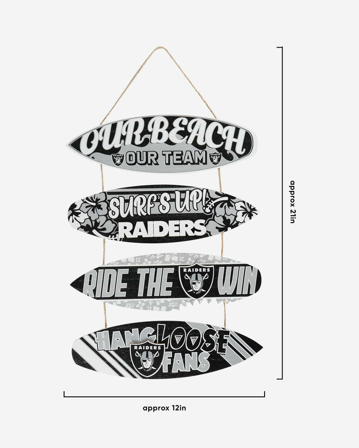 Las Vegas Raiders Fancave Surfboard Sign FOCO - FOCO.com