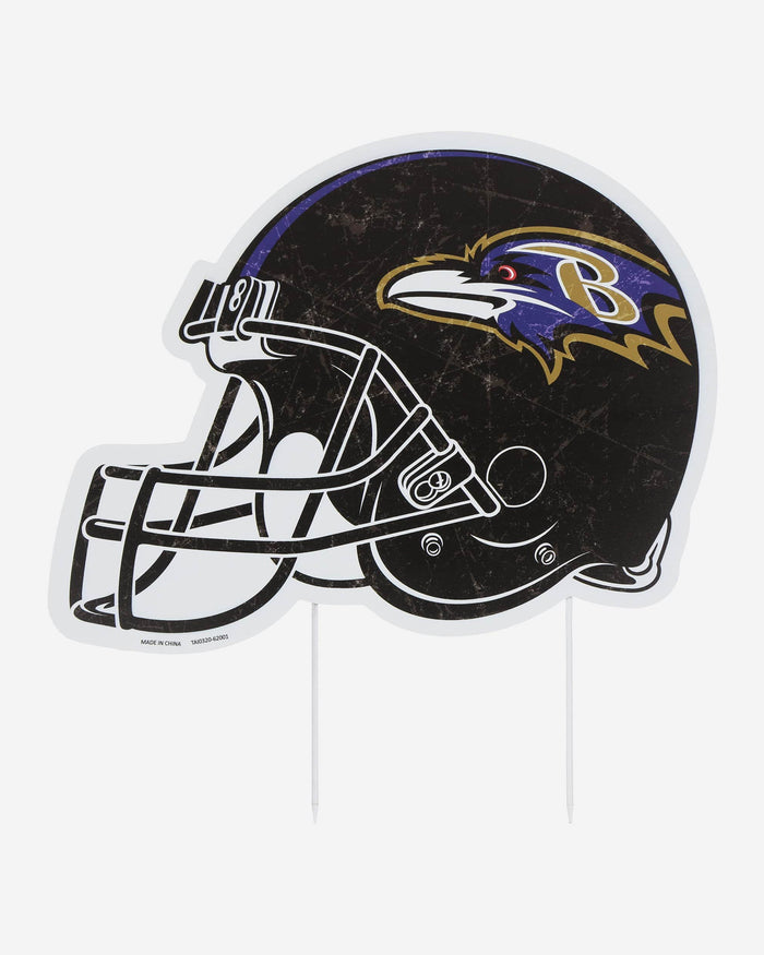 football field helmets hpainting Baltimore Ravens Home Field Stake Helmet Sign