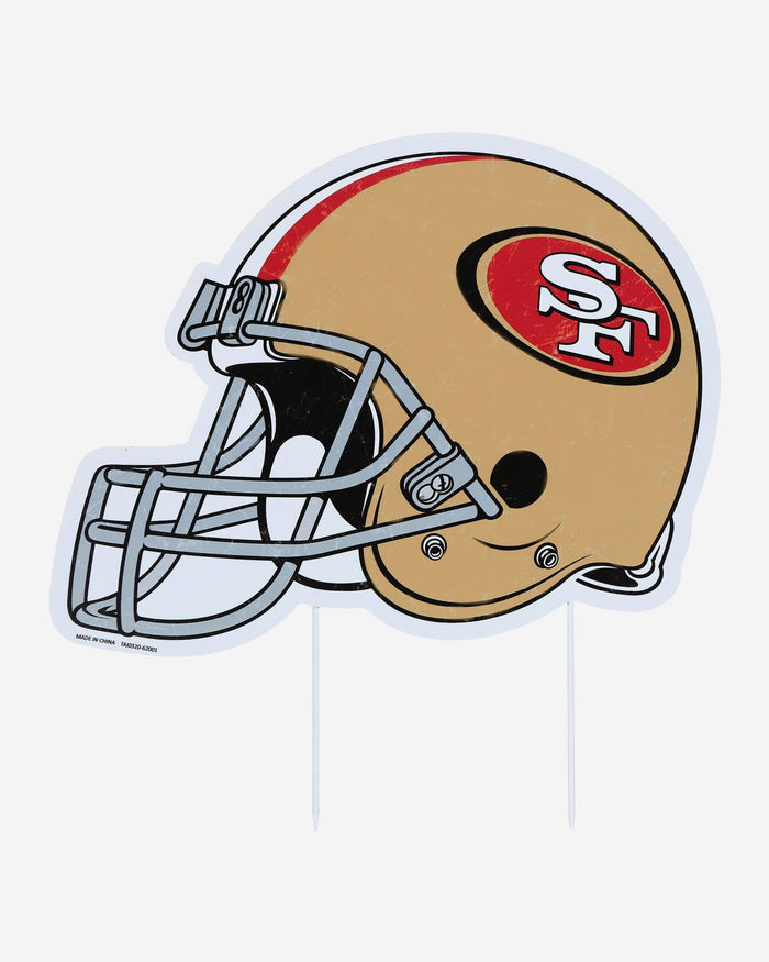 49ers football helmet statue San Francisco 49ers Home Field Stake Helmet Sign