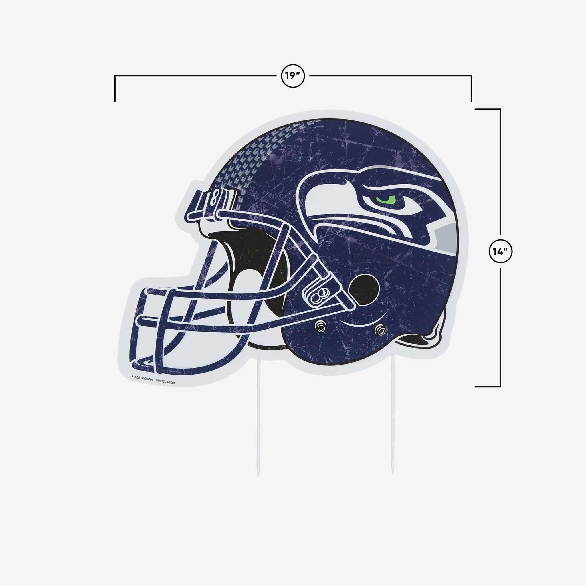 football helmet icon saukee Seattle Seahawks Home Field Stake Helmet Sign