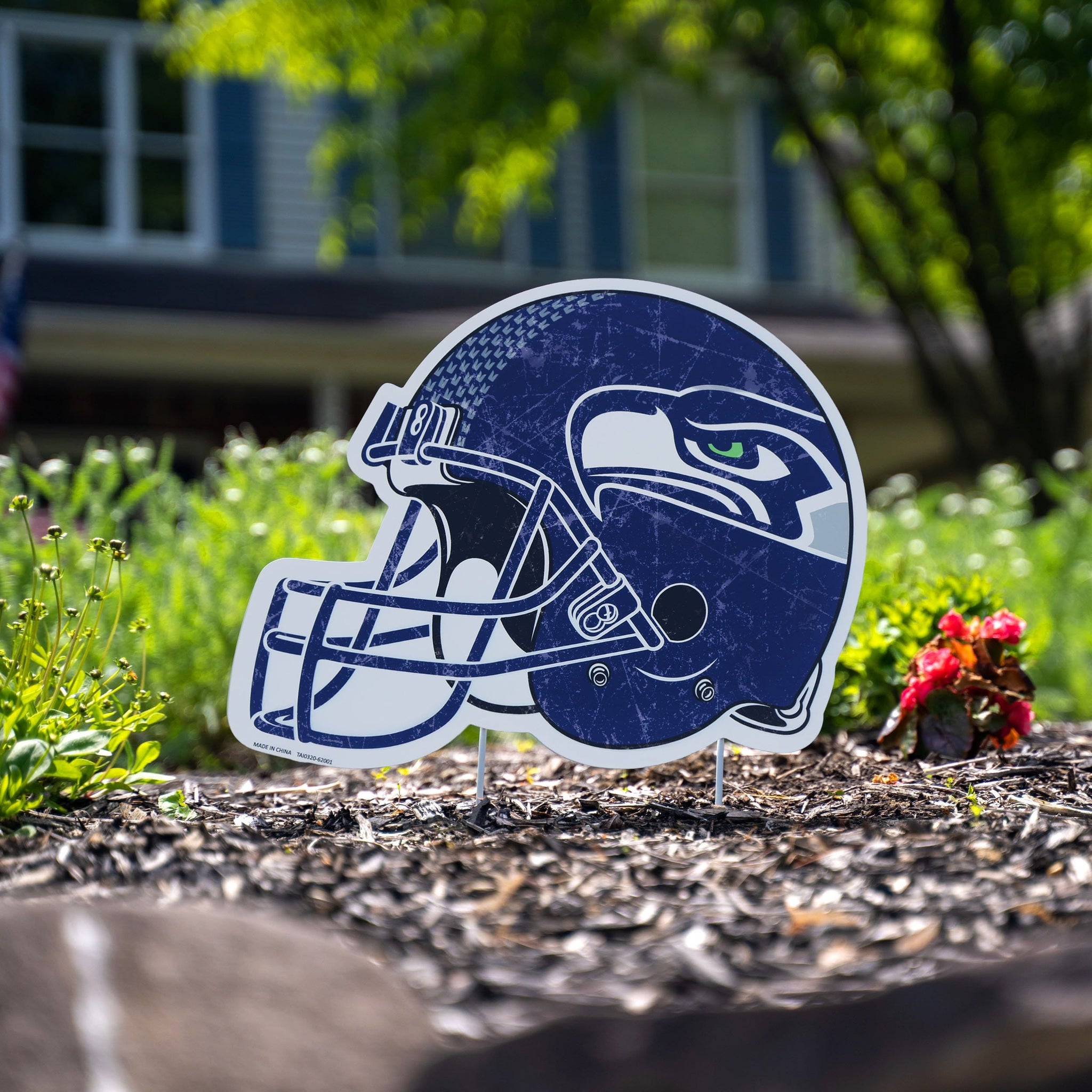 Seattle Seahawks Home Field Stake Helmet Sign