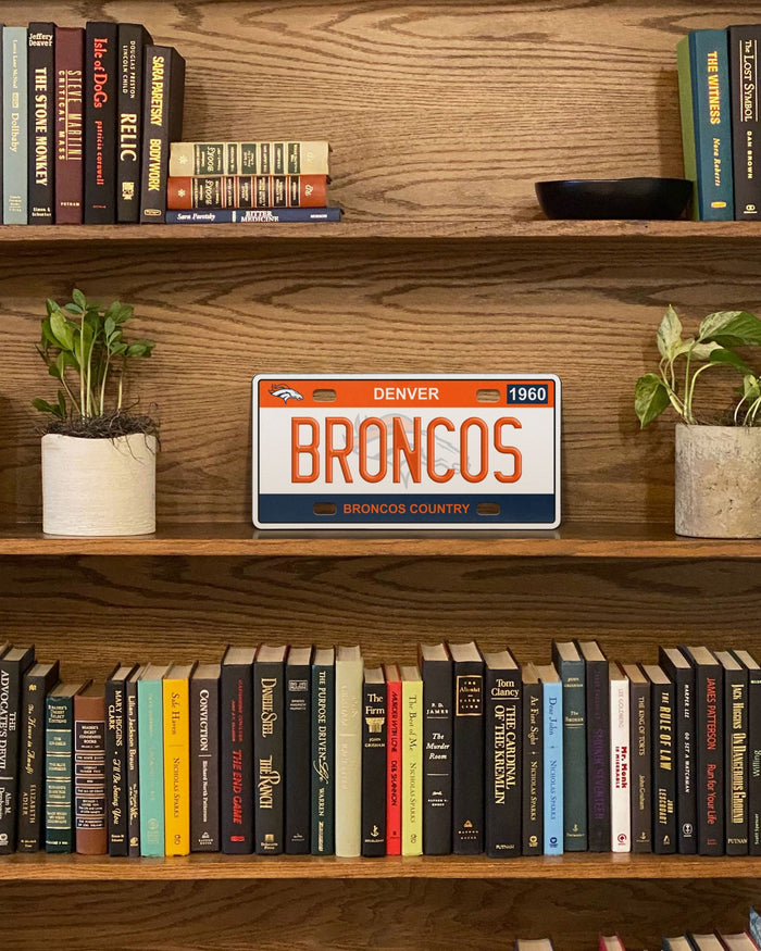 Denver Broncos License Plate Wall Sign FOCO - FOCO.com