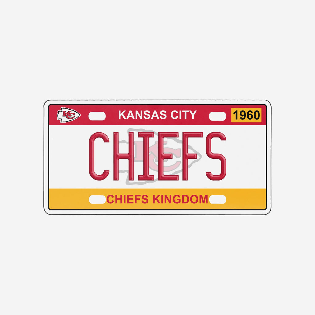 Kansas City Chiefs License Plate Wall Sign FOCO - FOCO.com