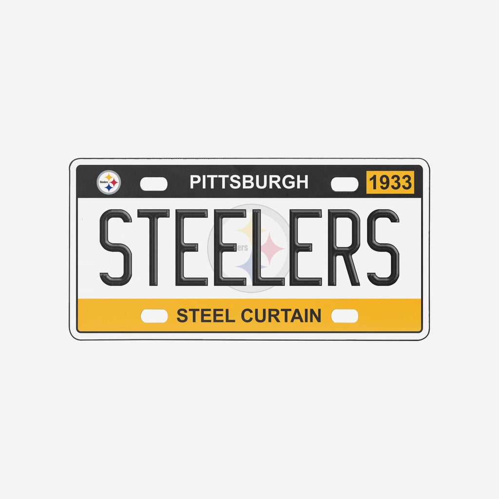 Pittsburgh Steelers License Plate Wall Sign FOCO - FOCO.com