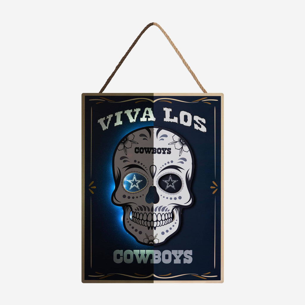 Dallas Cowboys Day Of The Dead LED Sign FOCO - FOCO.com