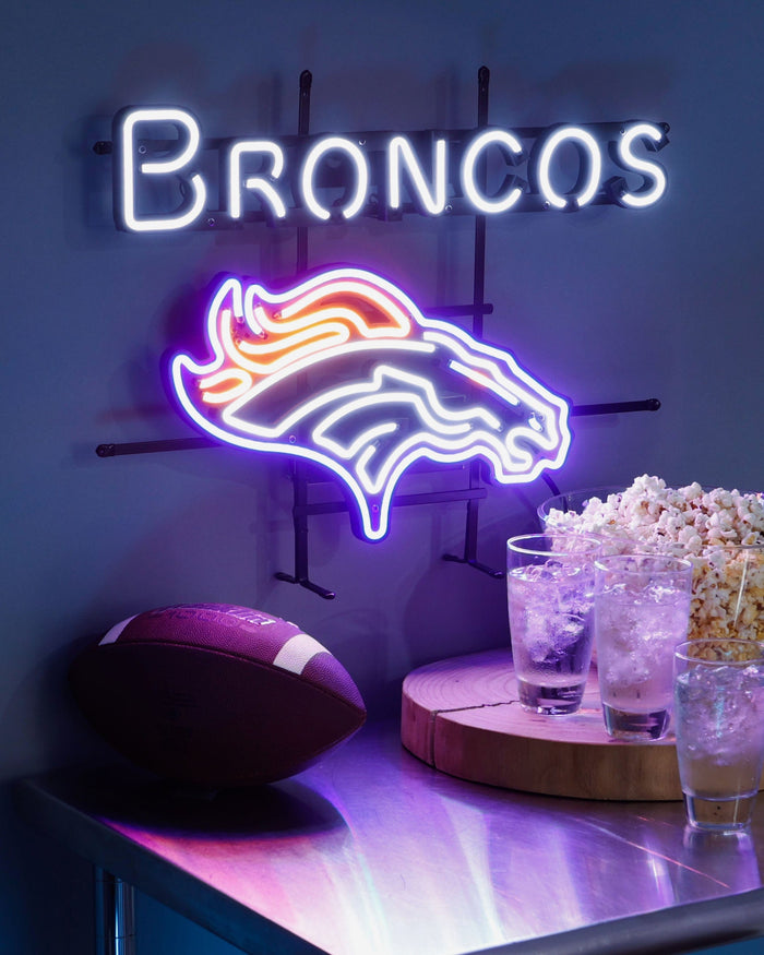 Denver Broncos Fancave LED Sign FOCO - FOCO.com