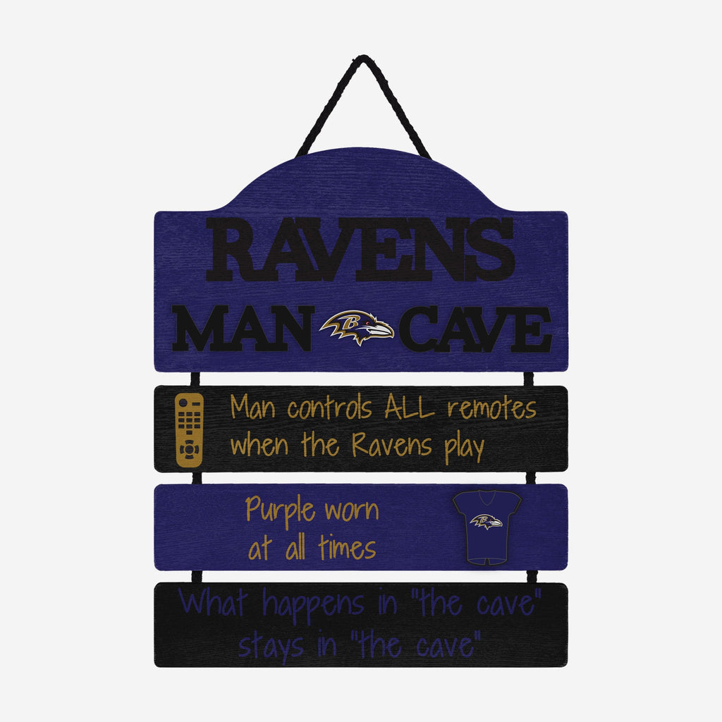 Baltimore Ravens Mancave Sign FOCO - FOCO.com