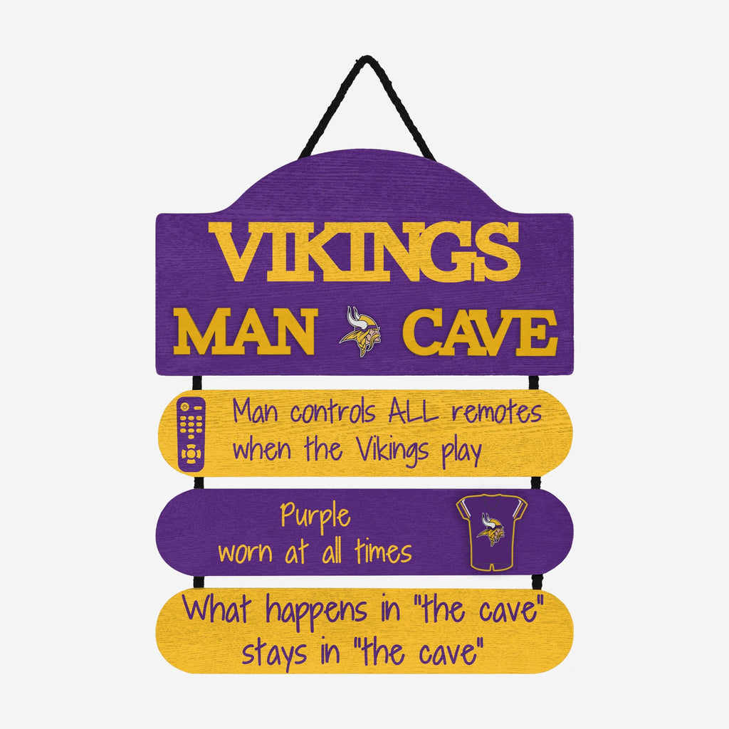 Minnesota Vikings Mancave Sign FOCO - FOCO.com