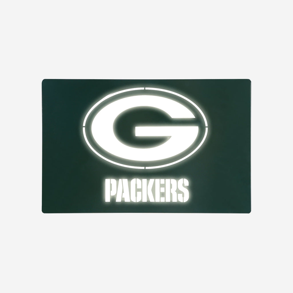Green Bay Packers Metal Light Up Logo Sign FOCO - FOCO.com