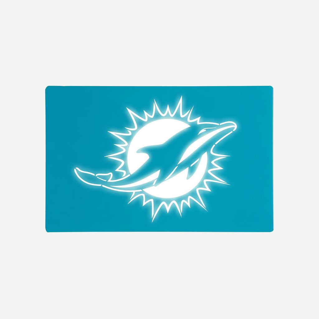 Miami Dolphins Metal Light Up Logo Sign FOCO - FOCO.com