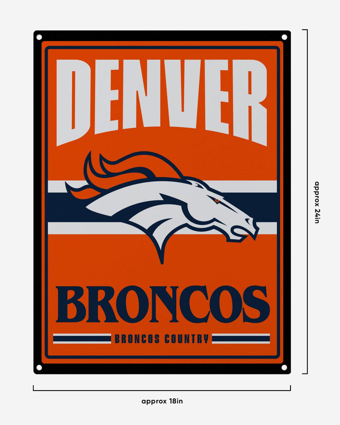 Denver Broncos Metal Tacker Wall Sign FOCO - FOCO.com