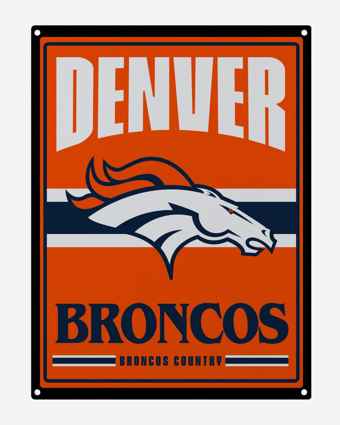 Denver Broncos Metal Tacker Wall Sign FOCO - FOCO.com