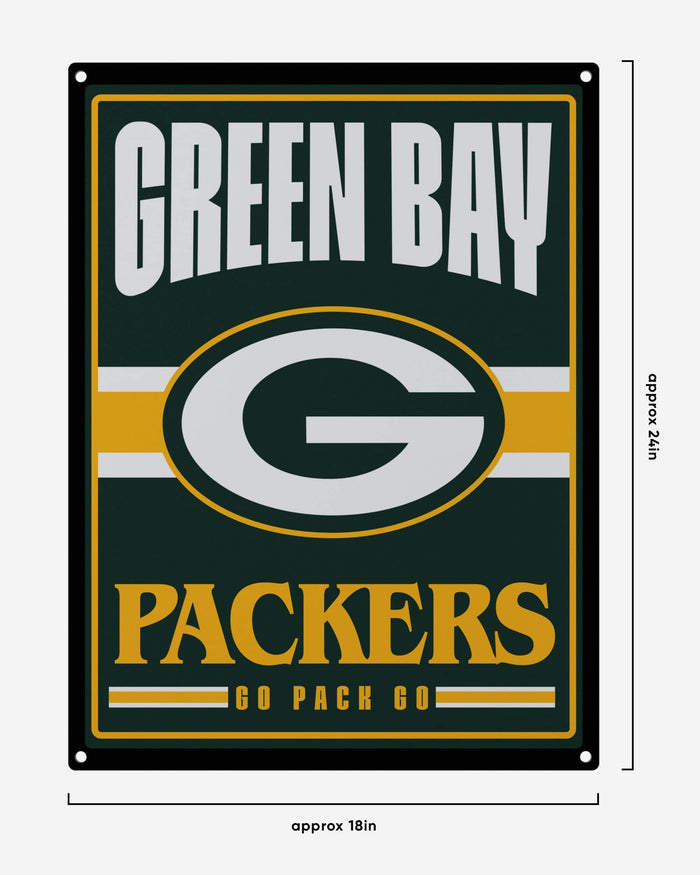 Green Bay Packers Metal Tacker Wall Sign FOCO - FOCO.com