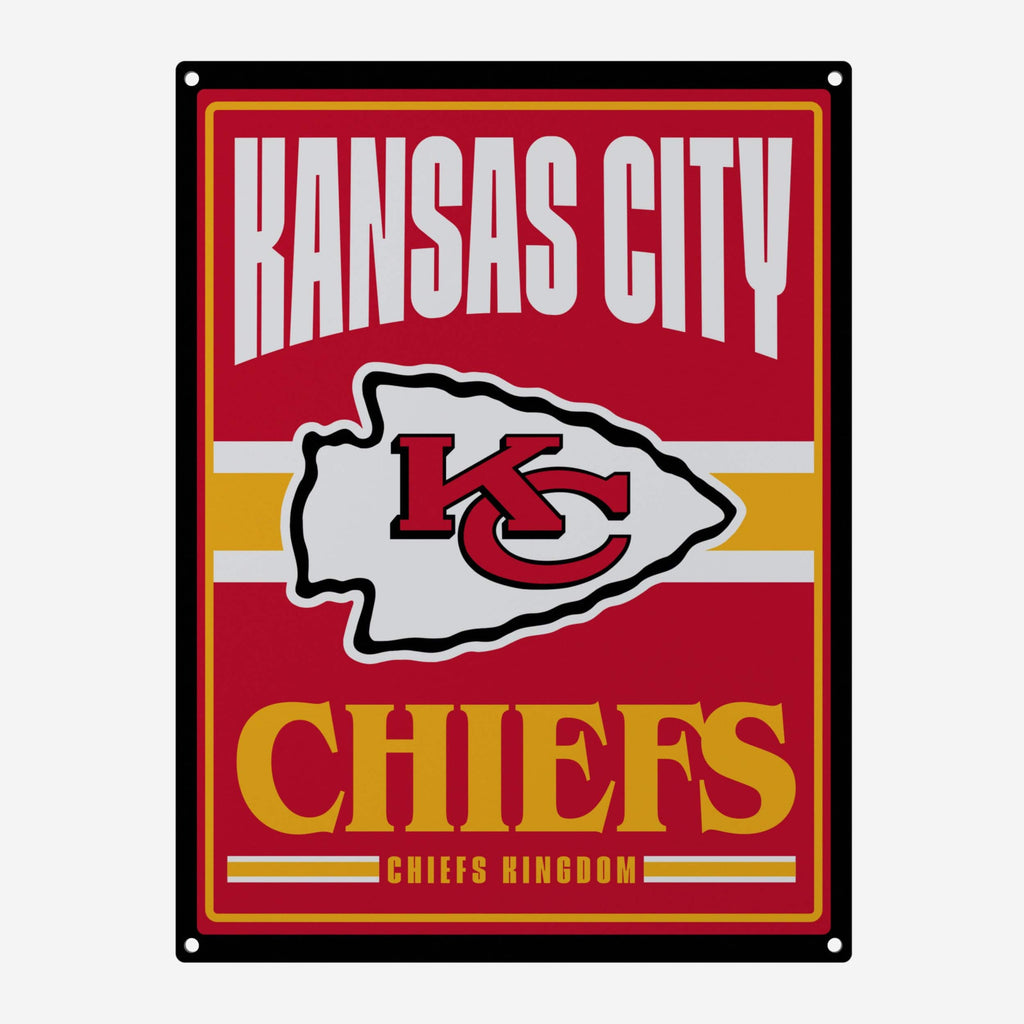 Kansas City Chiefs Metal Tacker Wall Sign FOCO - FOCO.com