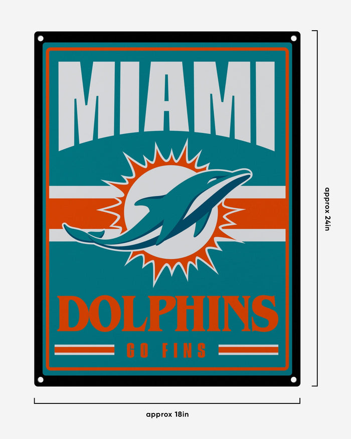 Miami Dolphins Metal Tacker Wall Sign FOCO - FOCO.com