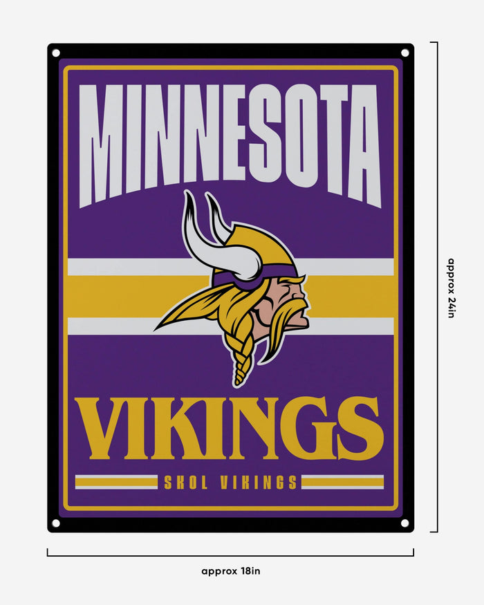 Minnesota Vikings Metal Tacker Wall Sign FOCO - FOCO.com