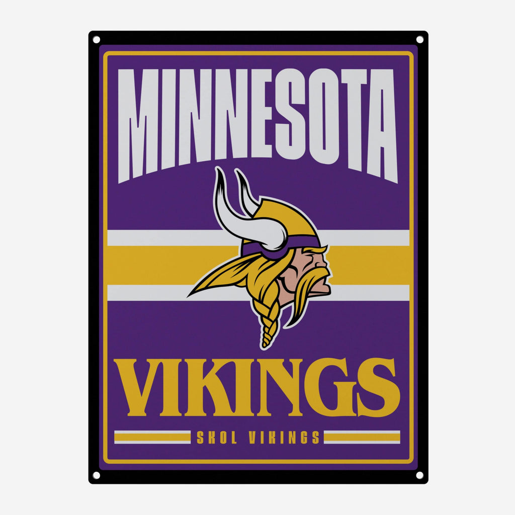 Minnesota Vikings Metal Tacker Wall Sign FOCO - FOCO.com