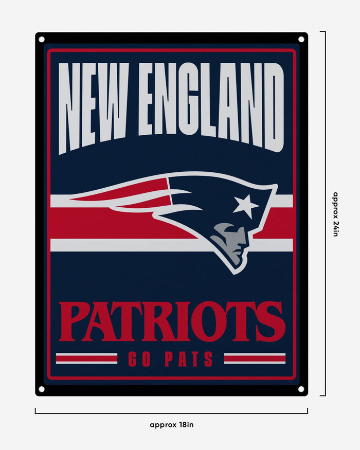 New England Patriots Metal Tacker Wall Sign FOCO - FOCO.com