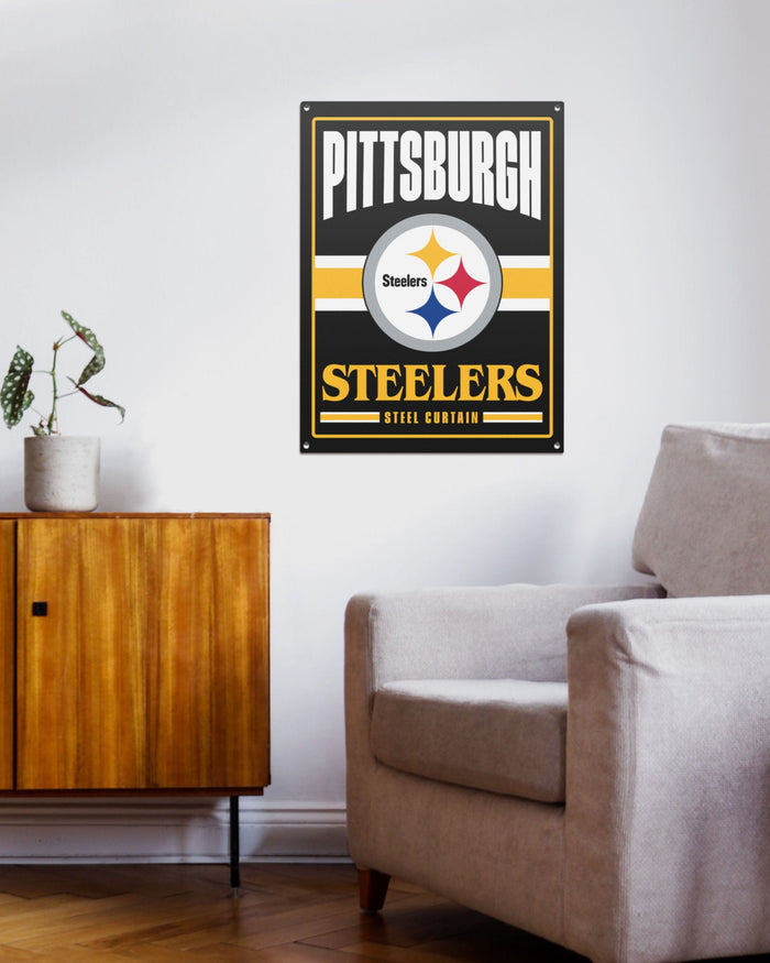 Pittsburgh Steelers Metal Tacker Wall Sign FOCO - FOCO.com