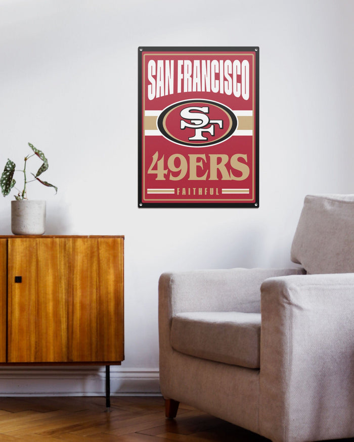 49ers Block Sign San Francisco 49ers Metal Tacker Wall Sign FOCO