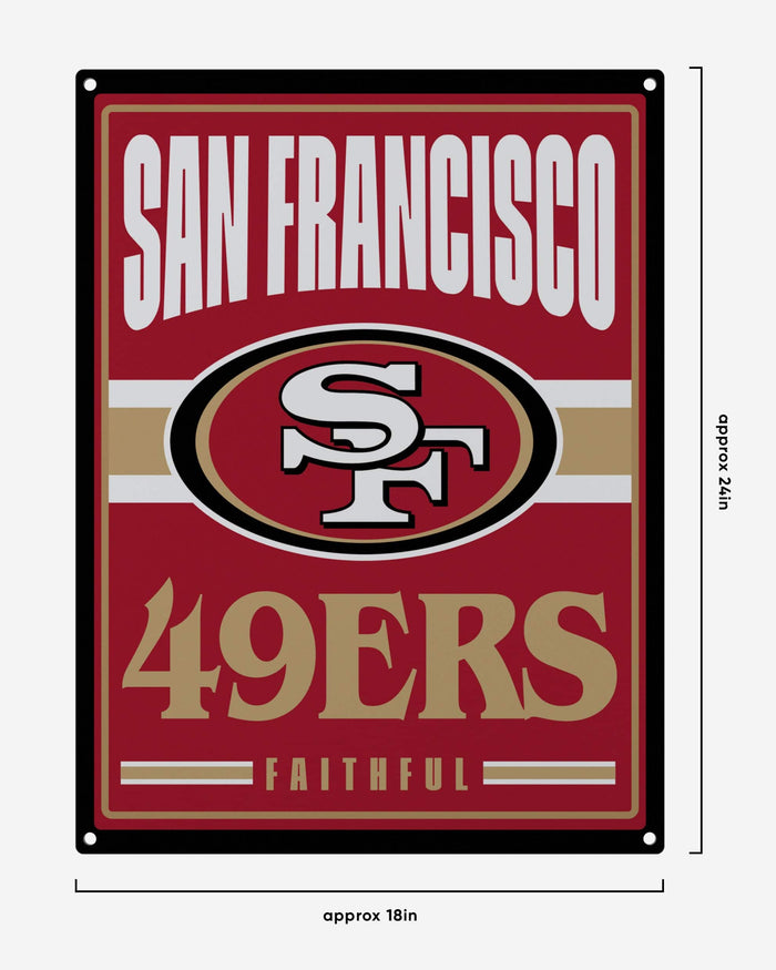 49ers Block Sign San Francisco 49ers Metal Tacker Wall Sign FOCO