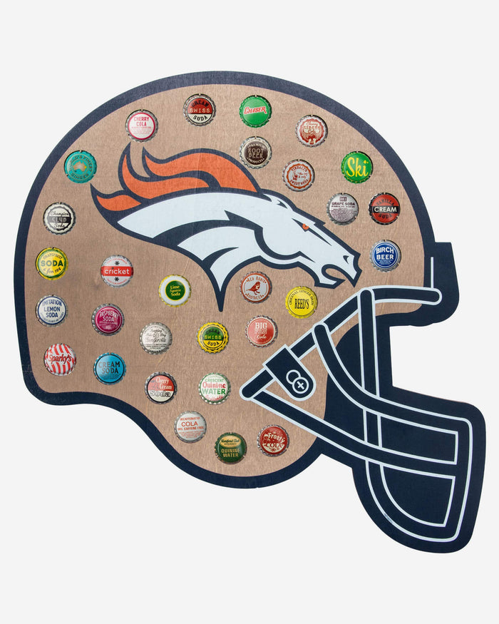 Denver Broncos Push Bottle Cap Wall Sign FOCO - FOCO.com