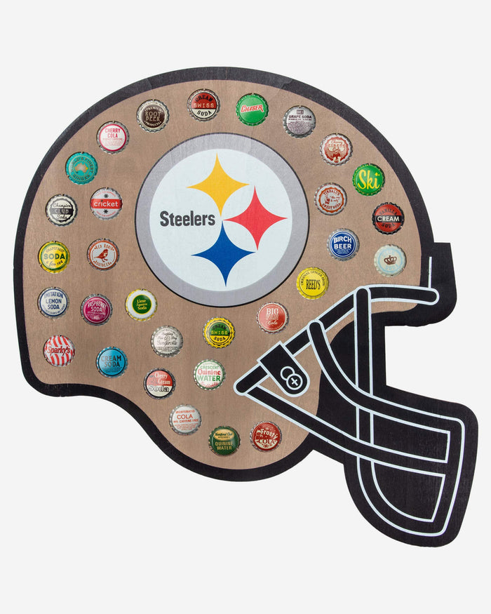 Pittsburgh Steelers Push Bottle Cap Wall Sign FOCO - FOCO.com