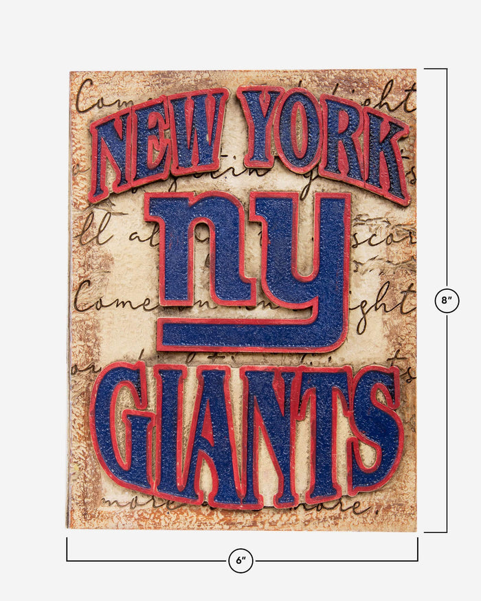 New York Giants Team Logo Wall Plaque FOCO - FOCO.com