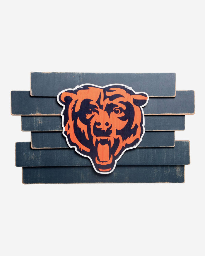 Chicago Bears Staggered Wood Logo Sign FOCO - FOCO.com