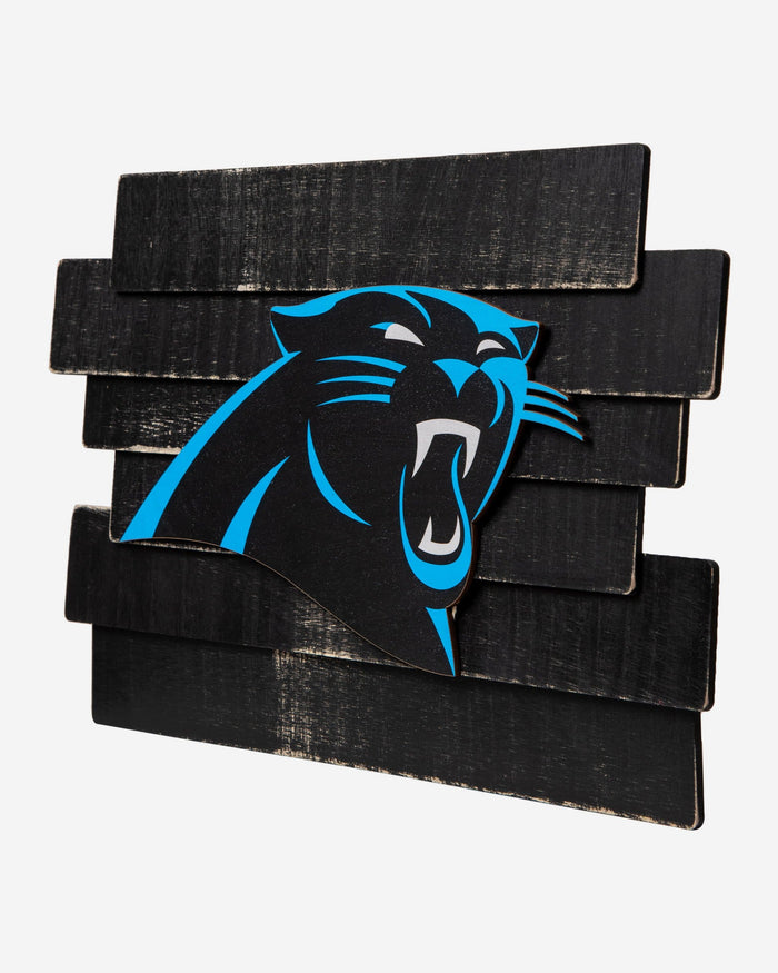 Carolina Panthers Staggered Wood Logo Sign FOCO - FOCO.com