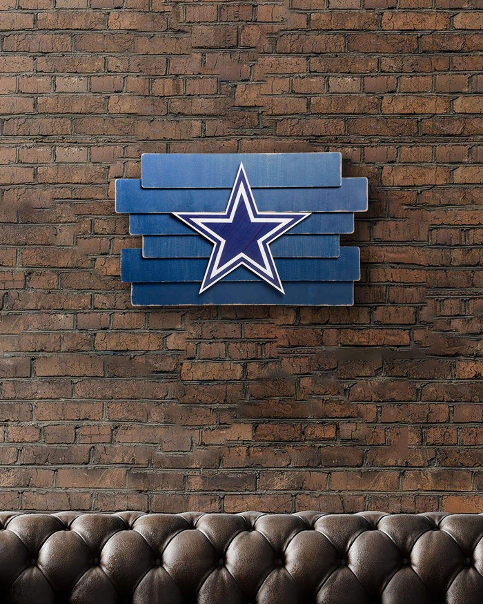 Dallas Cowboys Staggered Wood Logo Sign FOCO - FOCO.com