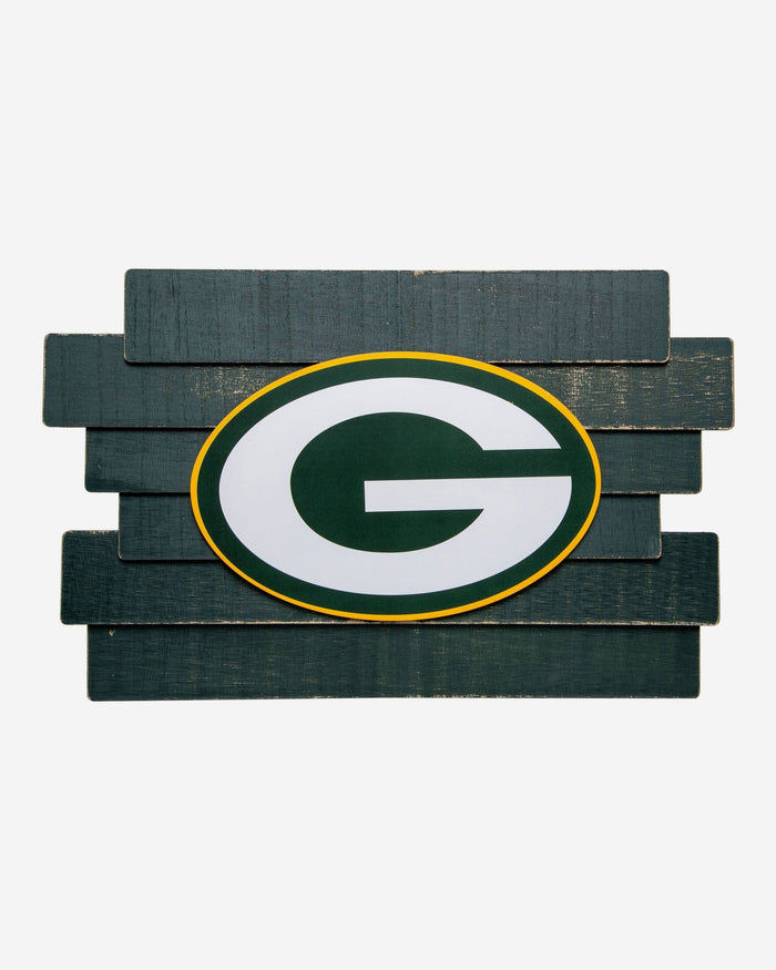 Green Bay Packers Staggered Wood Logo Sign FOCO - FOCO.com