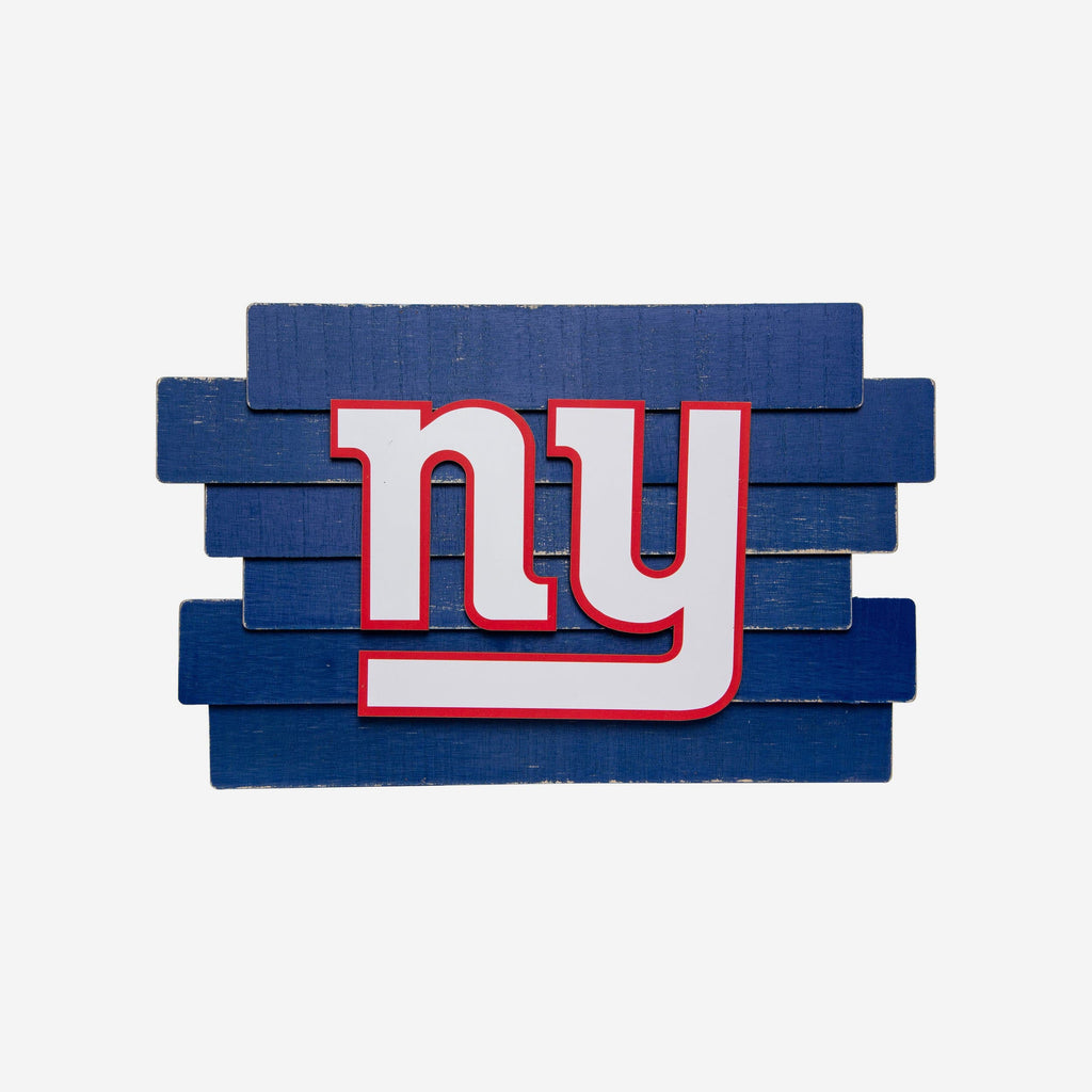 New York Giants Staggered Wood Logo Sign FOCO - FOCO.com