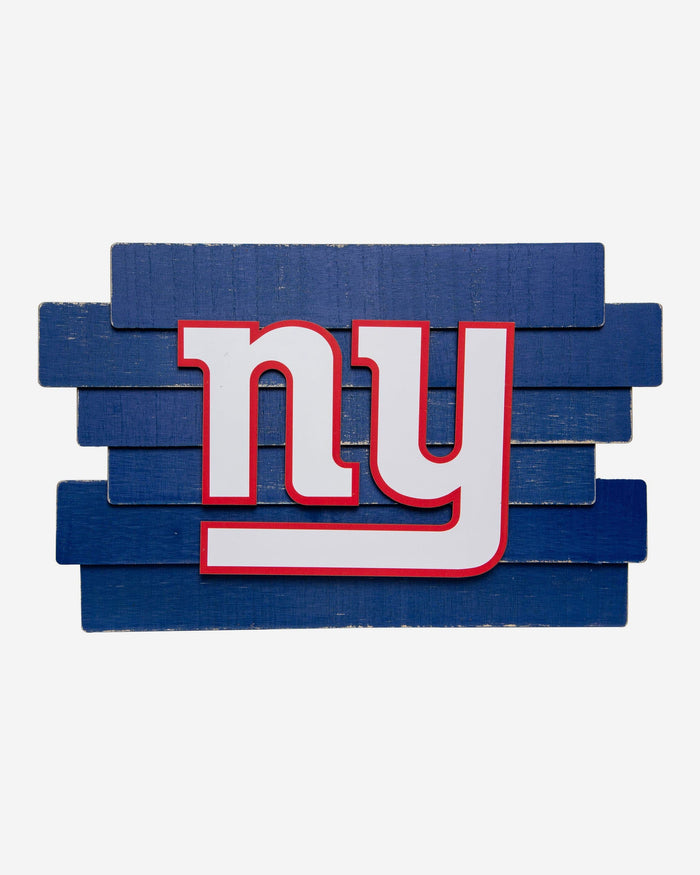 New York Giants Staggered Wood Logo Sign FOCO - FOCO.com